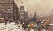 Eugene Galien-Laloue Quai aux fleur (mk21) oil painting reproduction